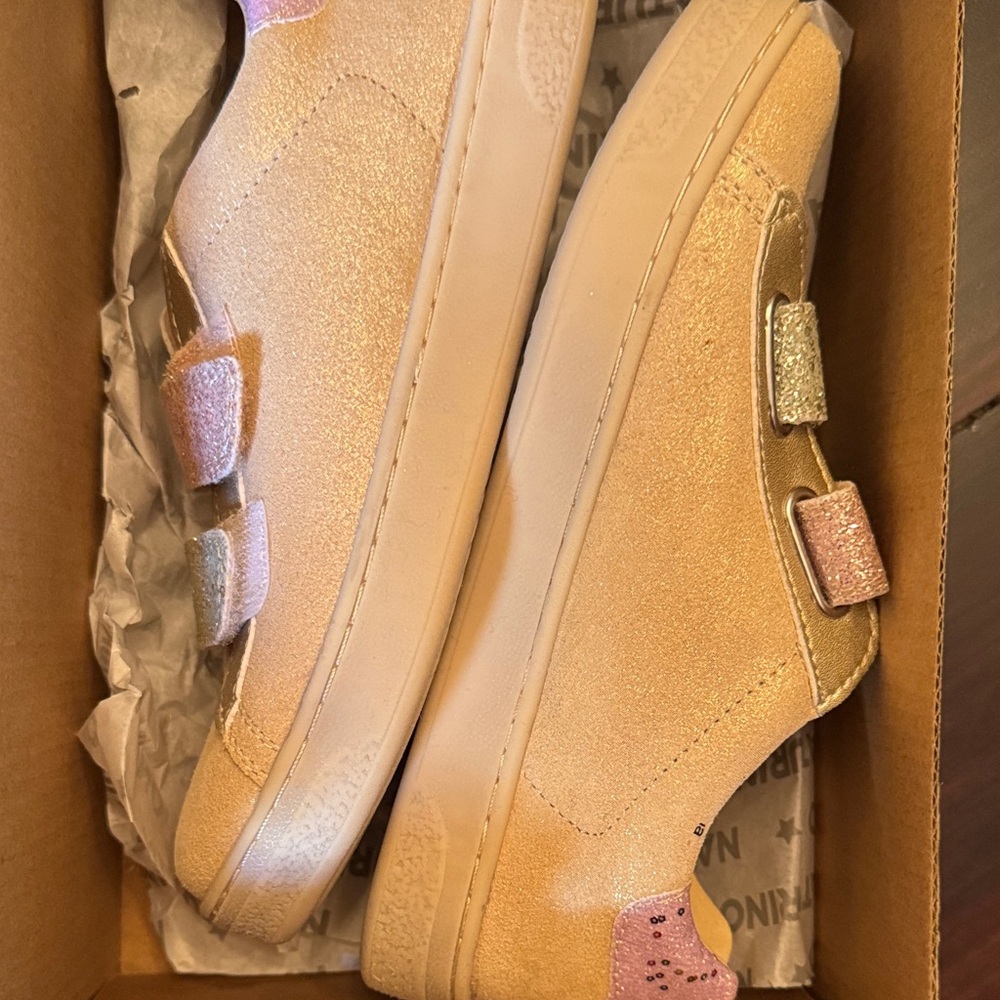 Naturino Glittery Pink and Silver Kids Sneakers